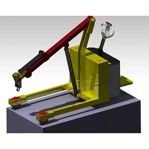 Yellow-Red Fully Electric Floor Crane