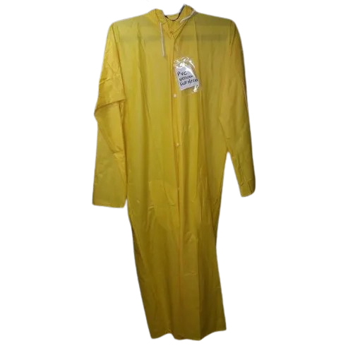 पीले रंग की पीवीसी रेनकोट