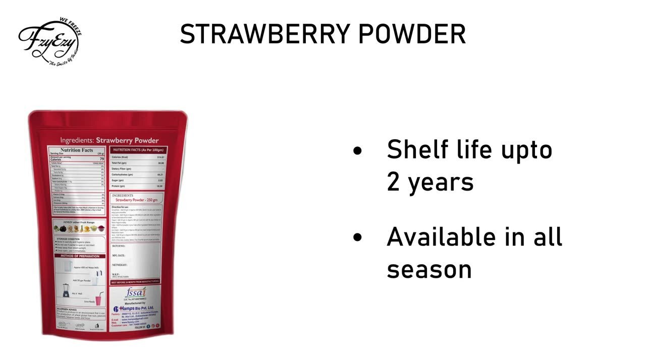 Red Freeze Dried Strawberry Powder
