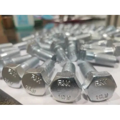 High Strength Bolts - Alloy Steel, Various Sizes, Silver Color | Hex Head Design for Industrial Applications