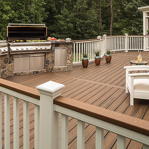 Outdoor Wpc Deck Flooring - Color: Brown