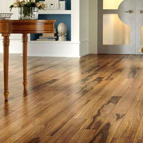 Laminate Engineered Wooden Flooring - Wood Material, Rectangular Shape, Brown Color | Easy To Install, Smooth Surface, Durable Laminate Design