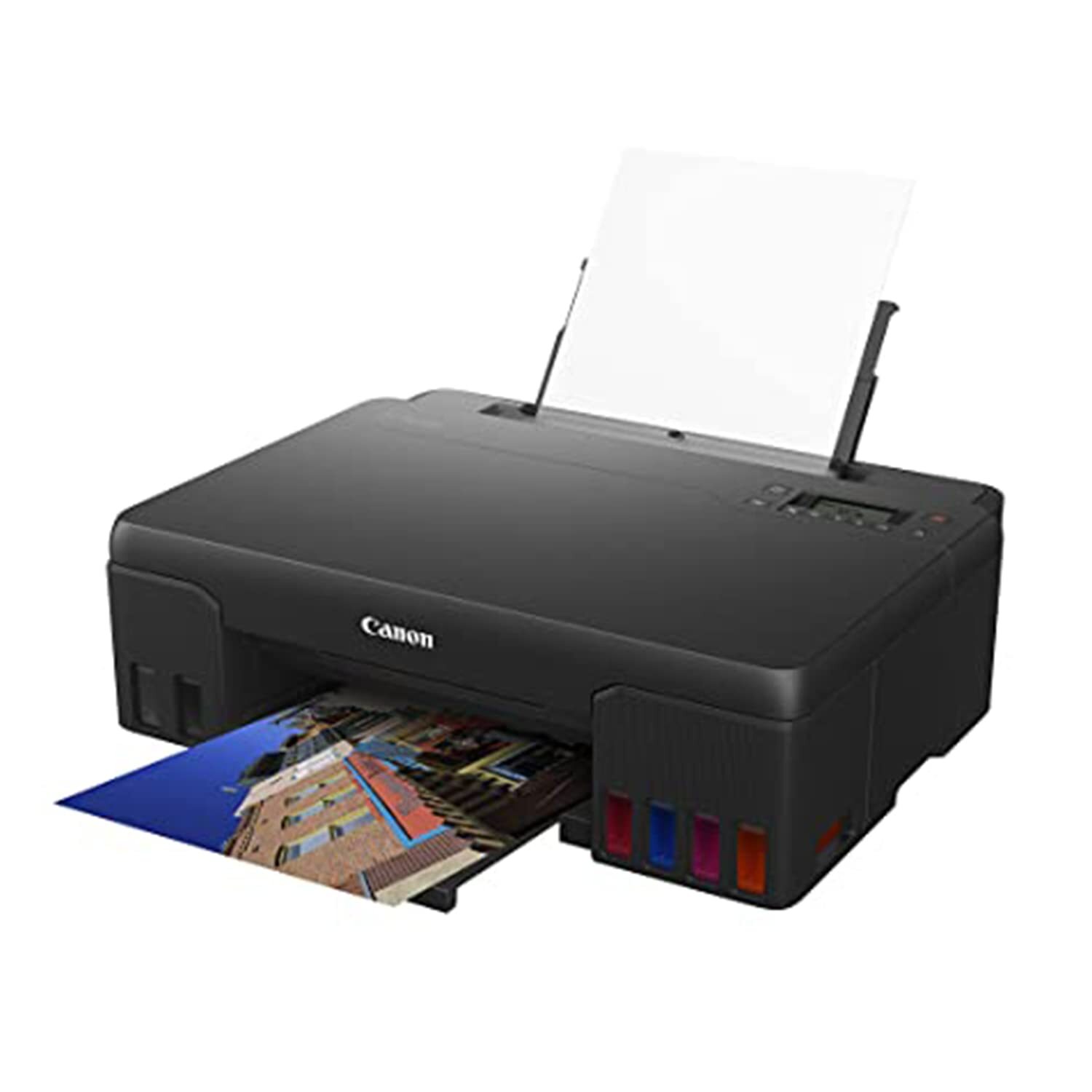 Pixma G570 Printer - High Page Yield Ink Bottles, 4r To 120cm Banner Printing | Easy Hassle-free Ink Refilling, Lcd Display, Mobile & Cloud Printing