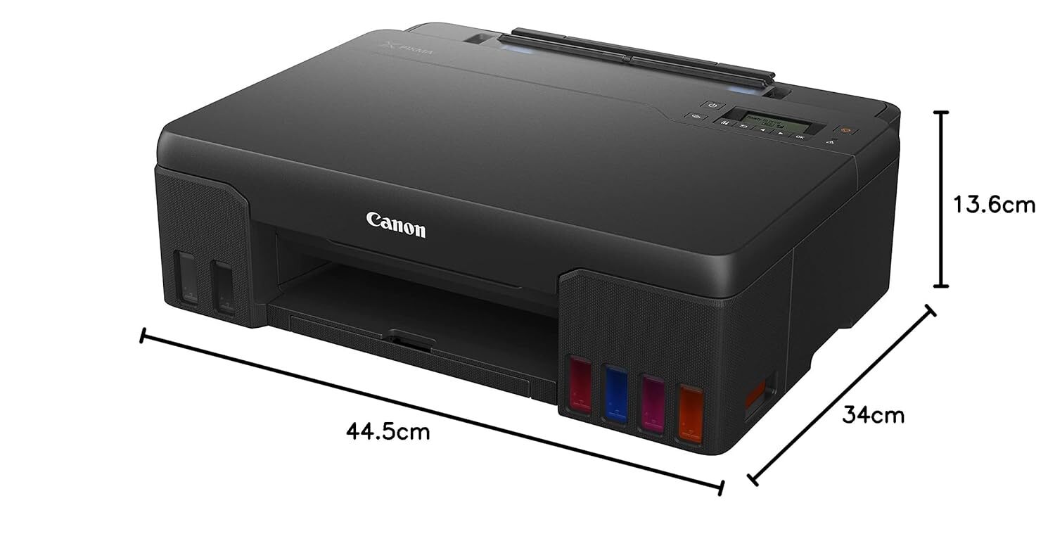 Pixma G570 Printer - High Page Yield Ink Bottles, 4r To 120cm Banner Printing | Easy Hassle-free Ink Refilling, Lcd Display, Mobile & Cloud Printing