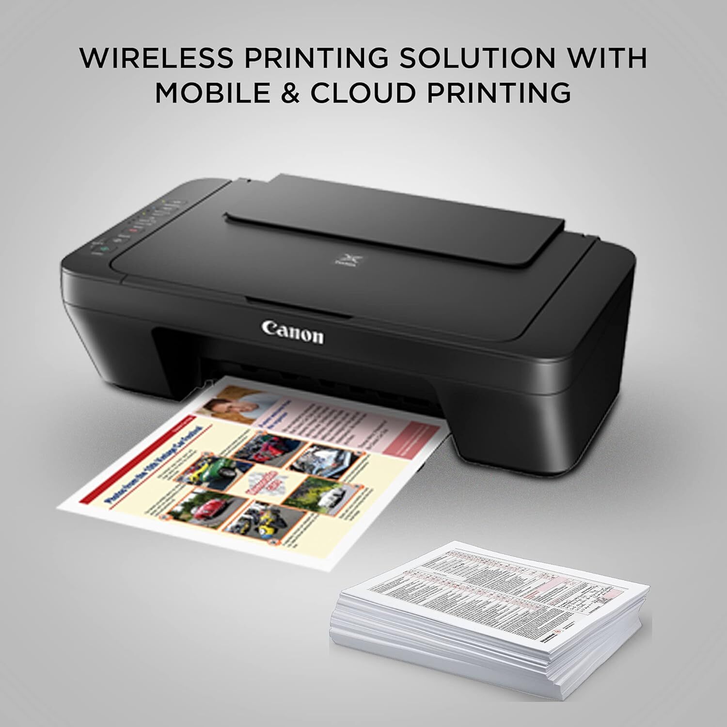 Pixma Mg3070s Printer - Inkjet A4, Print Resolution 4800x600 Dpi, 60 Sheets Input | Wireless Connectivity, Auto Power On, Canon Print App, Pixma Cloud Link