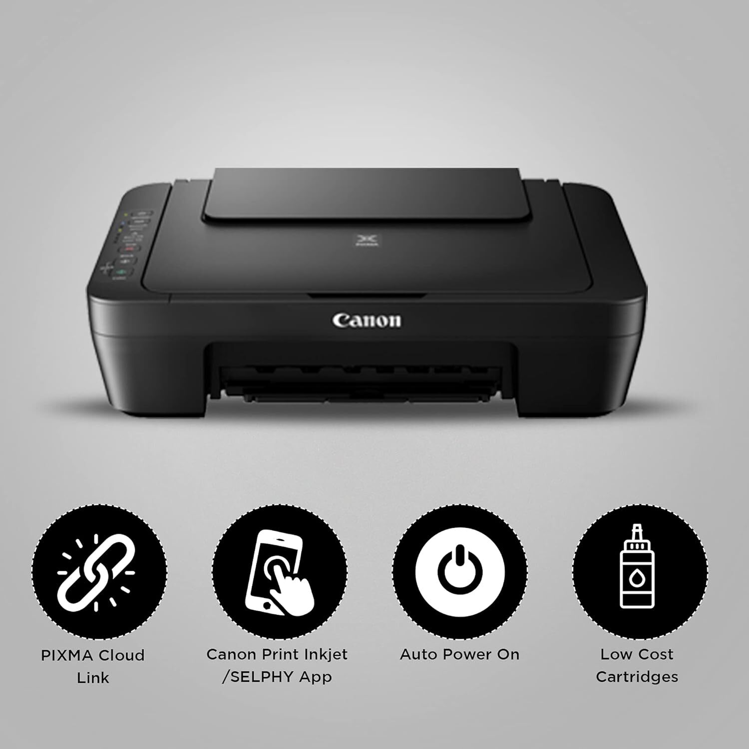 Pixma Mg3070s Printer - Inkjet A4, Print Resolution 4800x600 Dpi, 60 Sheets Input | Wireless Connectivity, Auto Power On, Canon Print App, Pixma Cloud Link