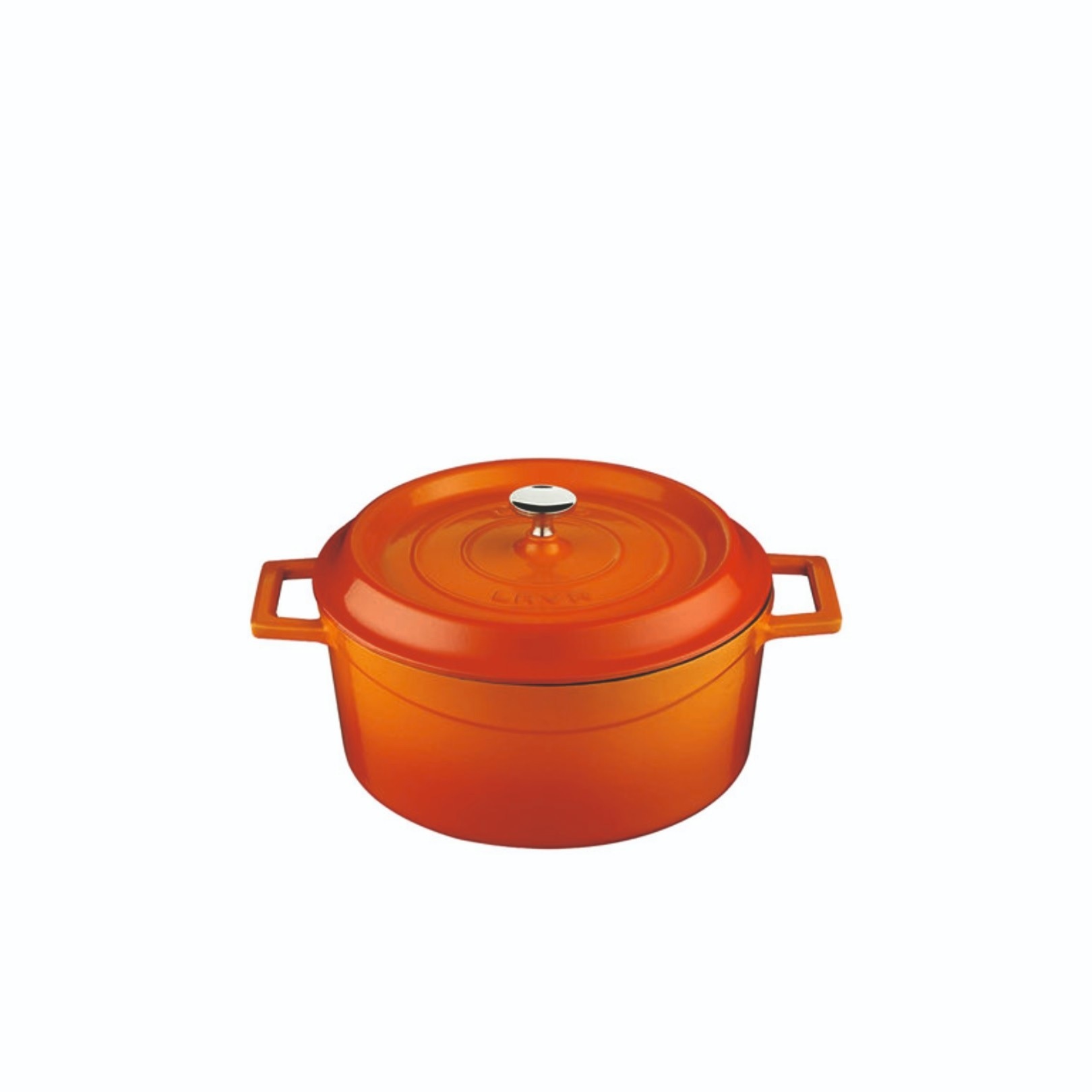 Enameled Cast Iron Casserole - 24 Cm Diameter, Red | Durable Three-coat Porcelain Finish, Self-basting Lid, Effortless Cleanup