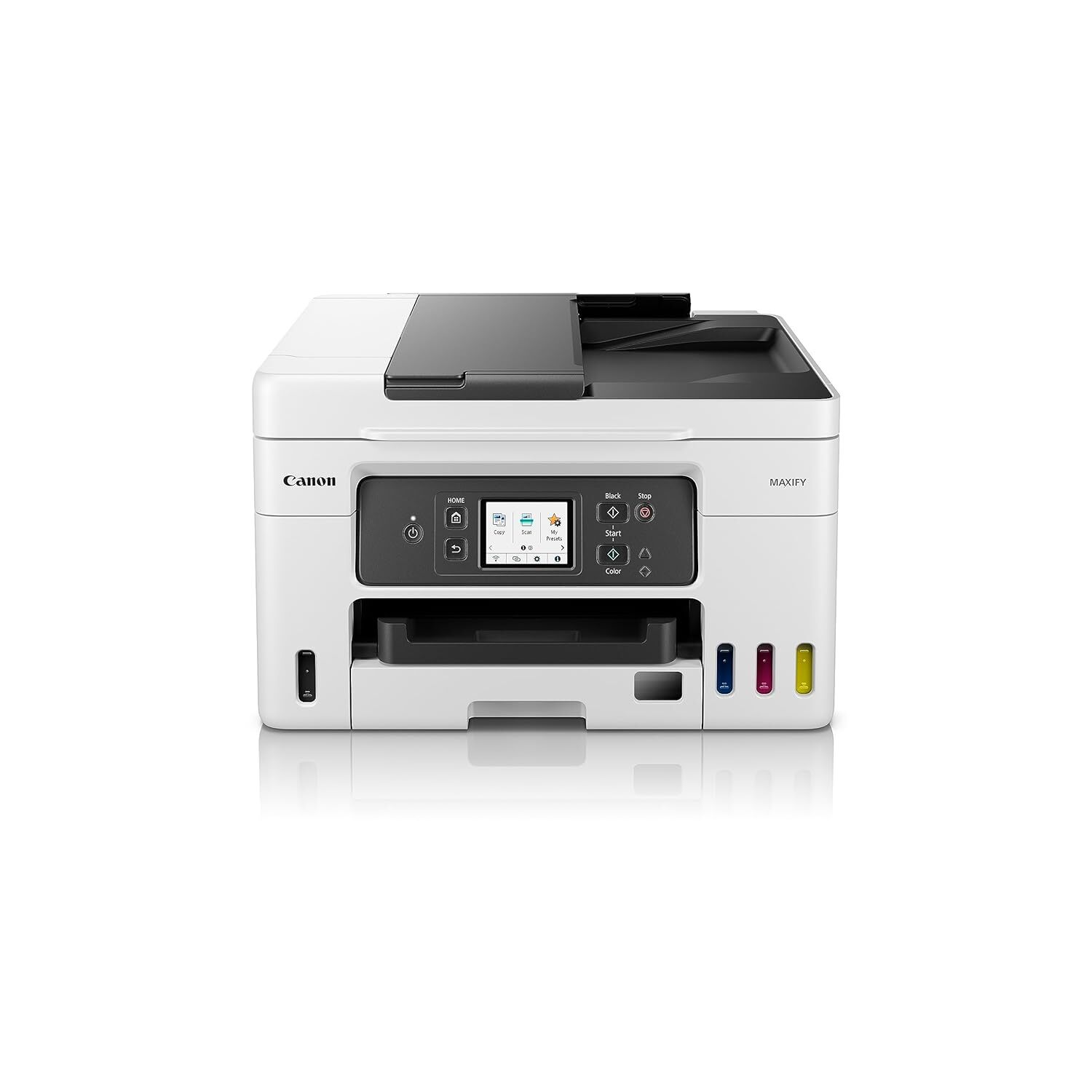 Maxify Gx4070 Printer - Ultra High Page Yield Ink, Duplex Printing, 6.7 Cm Lcd Touch Screen | Wireless & Wired Connectivity, Easy Maintenance, Compact Design
