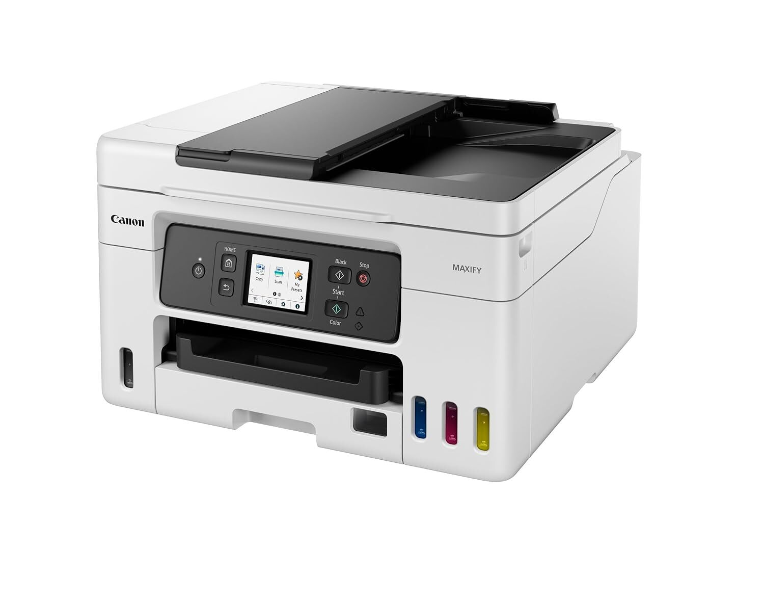 Maxify Gx4070 Printer - Ultra High Page Yield Ink, Duplex Printing, 6.7 Cm Lcd Touch Screen | Wireless & Wired Connectivity, Easy Maintenance, Compact Design
