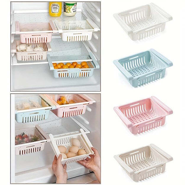 Adjustable Expandable Fridge Storage Basket
