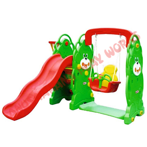 Frp Bear Slide With Swing