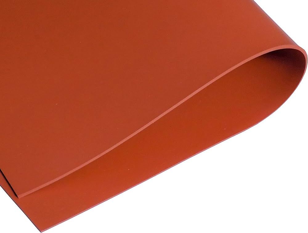 Silicone Sheet - Various Thicknesses, Red Color | Silicone Rubber, Shore A Hardness, 1.1 G/cmâ³ Density, 5-10 Mpa Tensile Strength, 100-300% Elongation