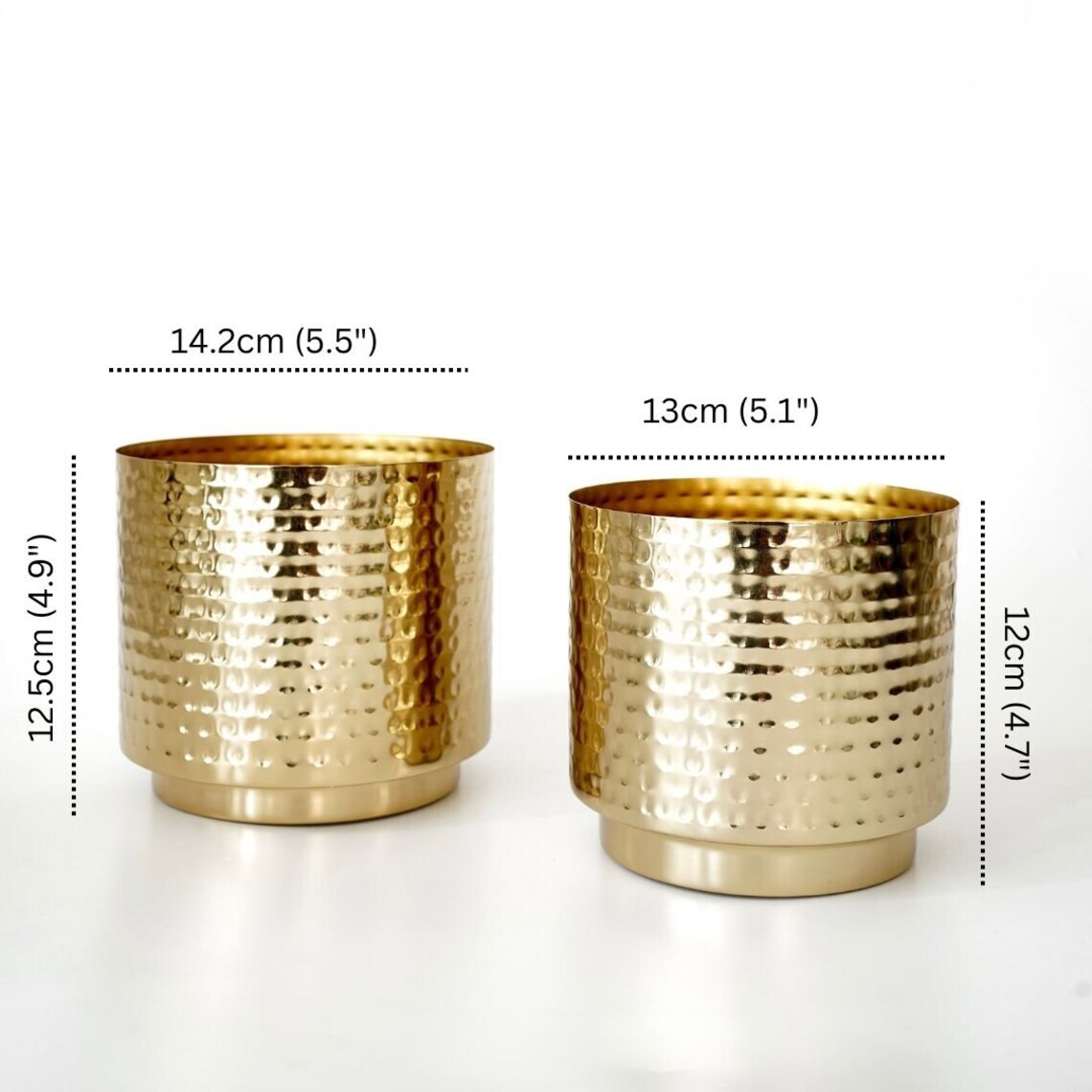 Golden Mini Table Top Planter