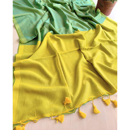 Multicolor Ladies Pure Cotton Handloom Saree