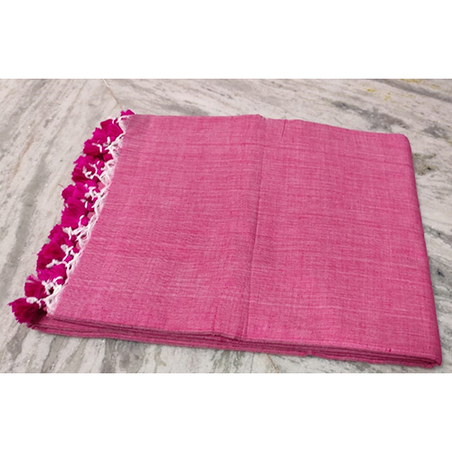 Green Ladies Pure Solid Cotton Saree