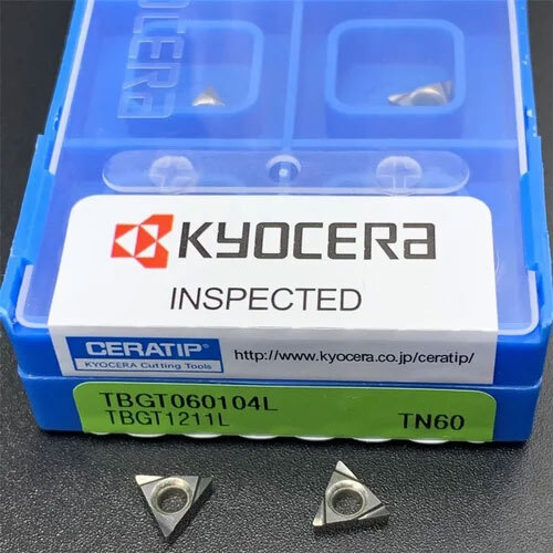 Kyocera Ceratip Inserts - Polished Carbide, 3mm Thickness | Industrial Usage, Box Pack, Various Sizes Available
