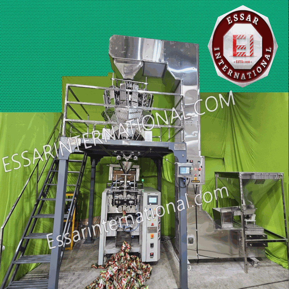 Namkeen Packing Machine - Stainless Steel, 240v Electric Drive, Silver Color | Highly Efficient, Plc Control, Automatic, Rust Proof, Heavy Duty