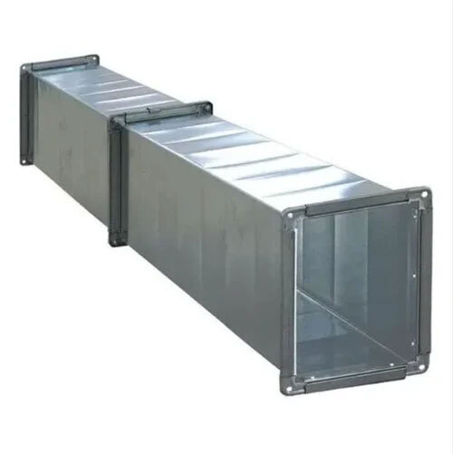Rectangular Duct - Galvanized Iron, Diameter 500 mm, Silver Color | Ceiling Mounted for Efficient Ventilation