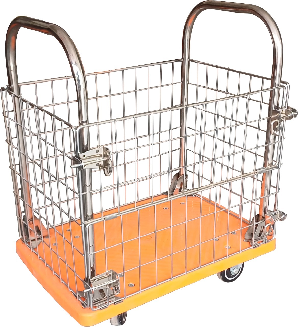Basket Trolley - Color: Orange Silver