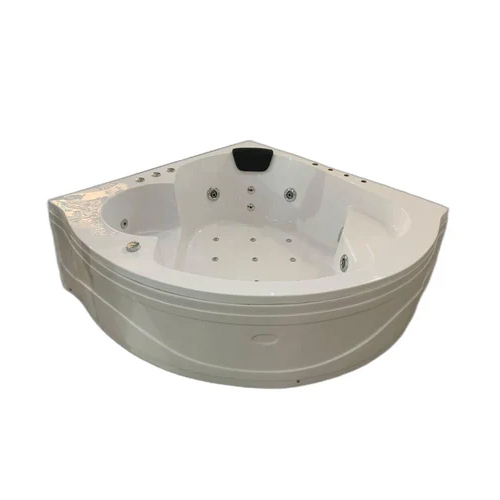 White Corner Acrylic Jacuzzi Bathtub