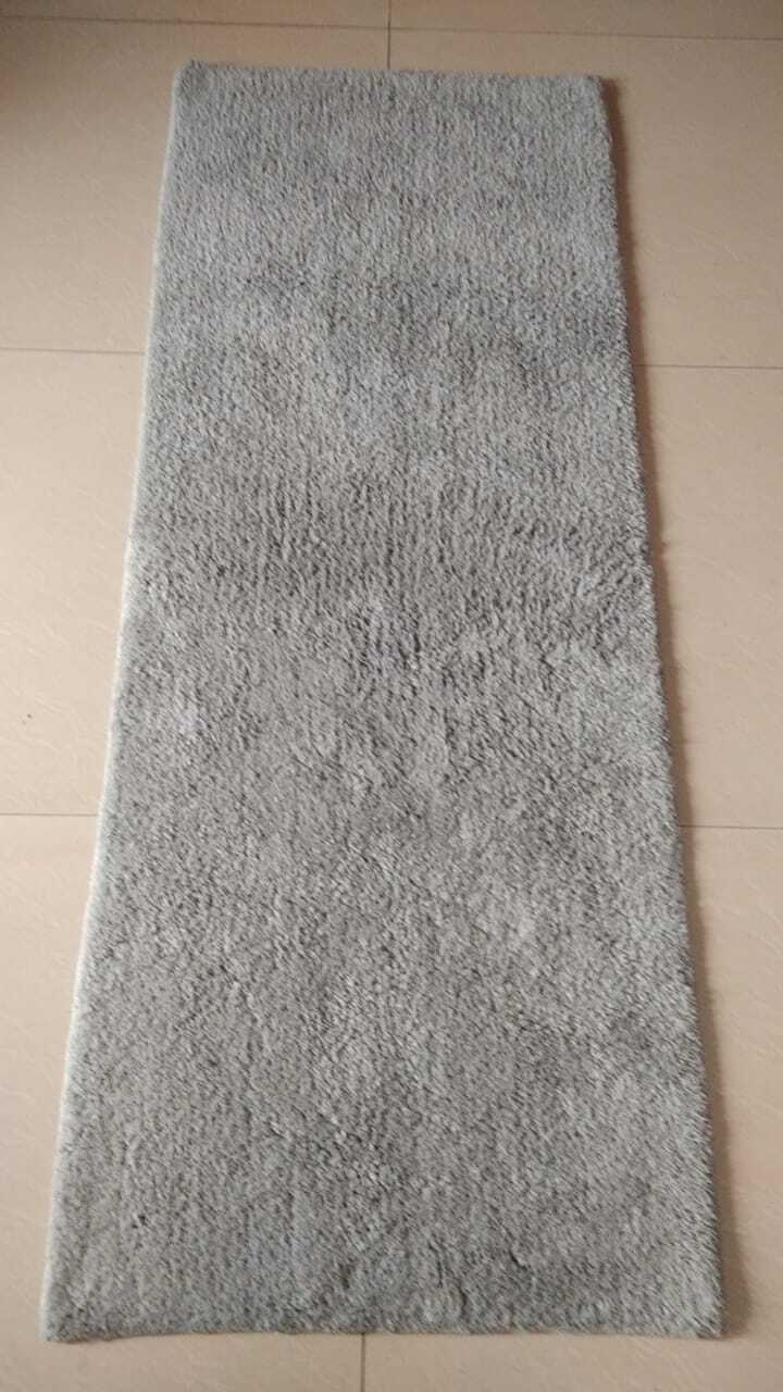 Cotton Runner - Grey - 24x60 Inches Back Material: Canvas Latex