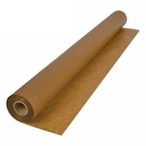 Kraft Paper Roll - Round Size, Plain Brown Color | Wood Pulp Material, Custom Weight and Thickness Options