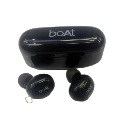 Boat Twin Wireless Earbuds - Plastic Body, 20-25 Hours Battery Backup | Black Color, V5.0 Bluetooth, HD Sound