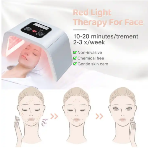 Omega Light Therapy Facial Mask - Portable 7-color Led Light Machine | Promotes Skin Healing, Calms Skin, Reduces Erythema And Swelling