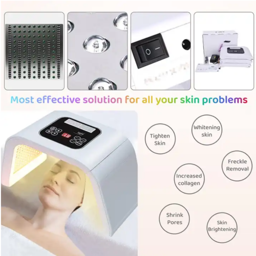 Omega Light Therapy Facial Mask - Portable 7-color Led Light Machine | Promotes Skin Healing, Calms Skin, Reduces Erythema And Swelling