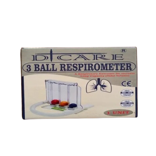 Three Ball Respirometer - High-quality Plastic, Lightweight & Portable Design | Ideal For Medical Labs And Hospitals, User-friendly Operation