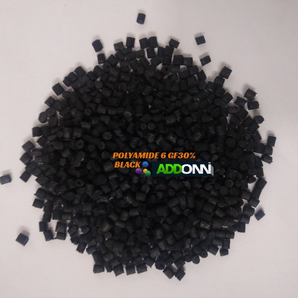 Pa6 - 25 Kilograms, Black Color | High-quality Nylon 6 With 30% Glass Reinforcement, Ideal For Injection Moulding