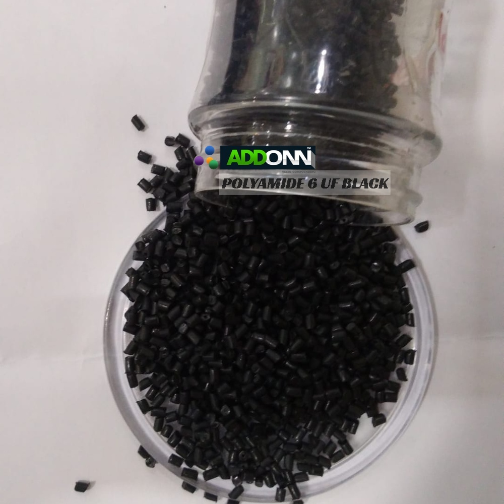 Nylon 6 - Plain Black Unfilled Polymer Pellets High Mechanical Strength Toughness Uv Stabilizer
