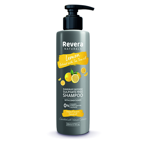 Revera Lemon Shampoo - Enriched With Tea Tree Oil & Lemon Extract | Anti-dandruff Solution, Boosts Hair Growth, Reduces Hair Fall, Rejuvenates Hair Shine