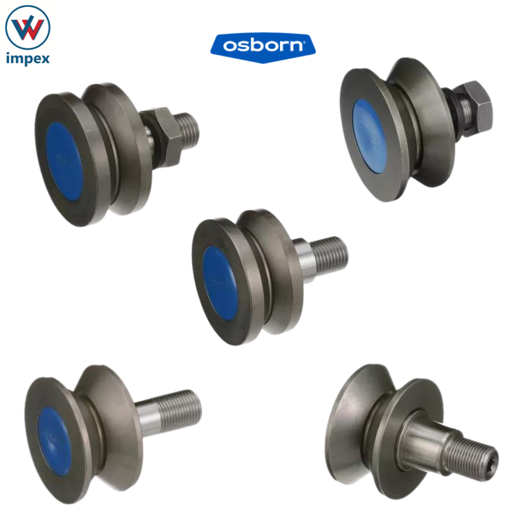 Osborn Cam Followers And Load Runners - High Grade Alloy Steel, 6-90 Mm Bore, Double Seal, Factory Lubricated, Single Row