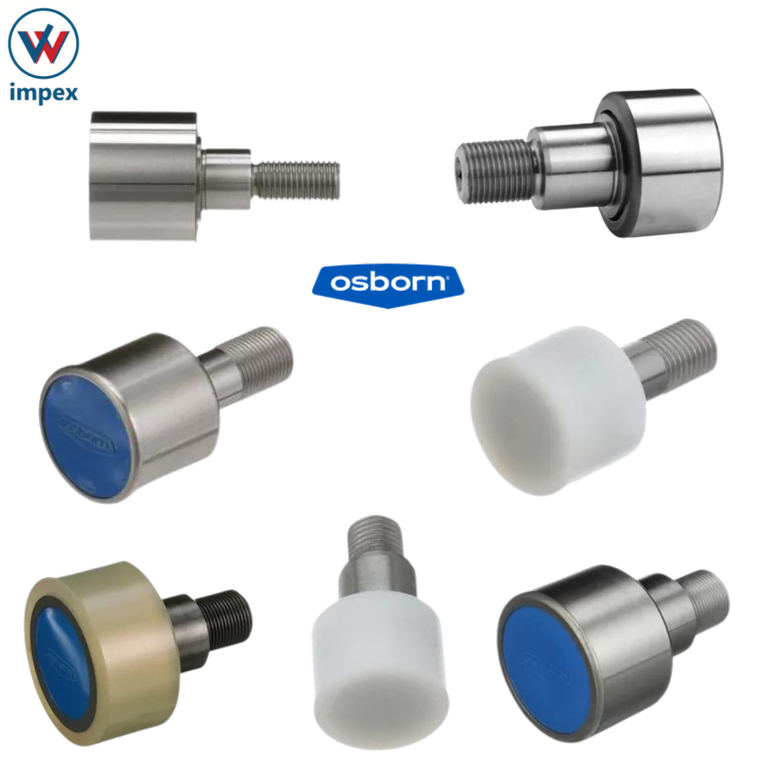 Osborn Cam Followers And Load Runners - High Grade Alloy Steel, 6-90 Mm Bore, Double Seal, Factory Lubricated, Single Row