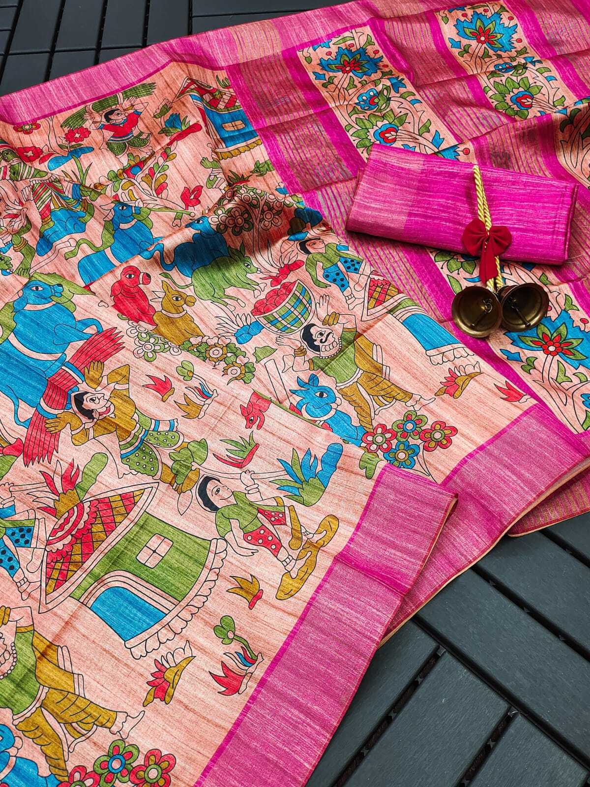 Kalmkari Tussar Silk