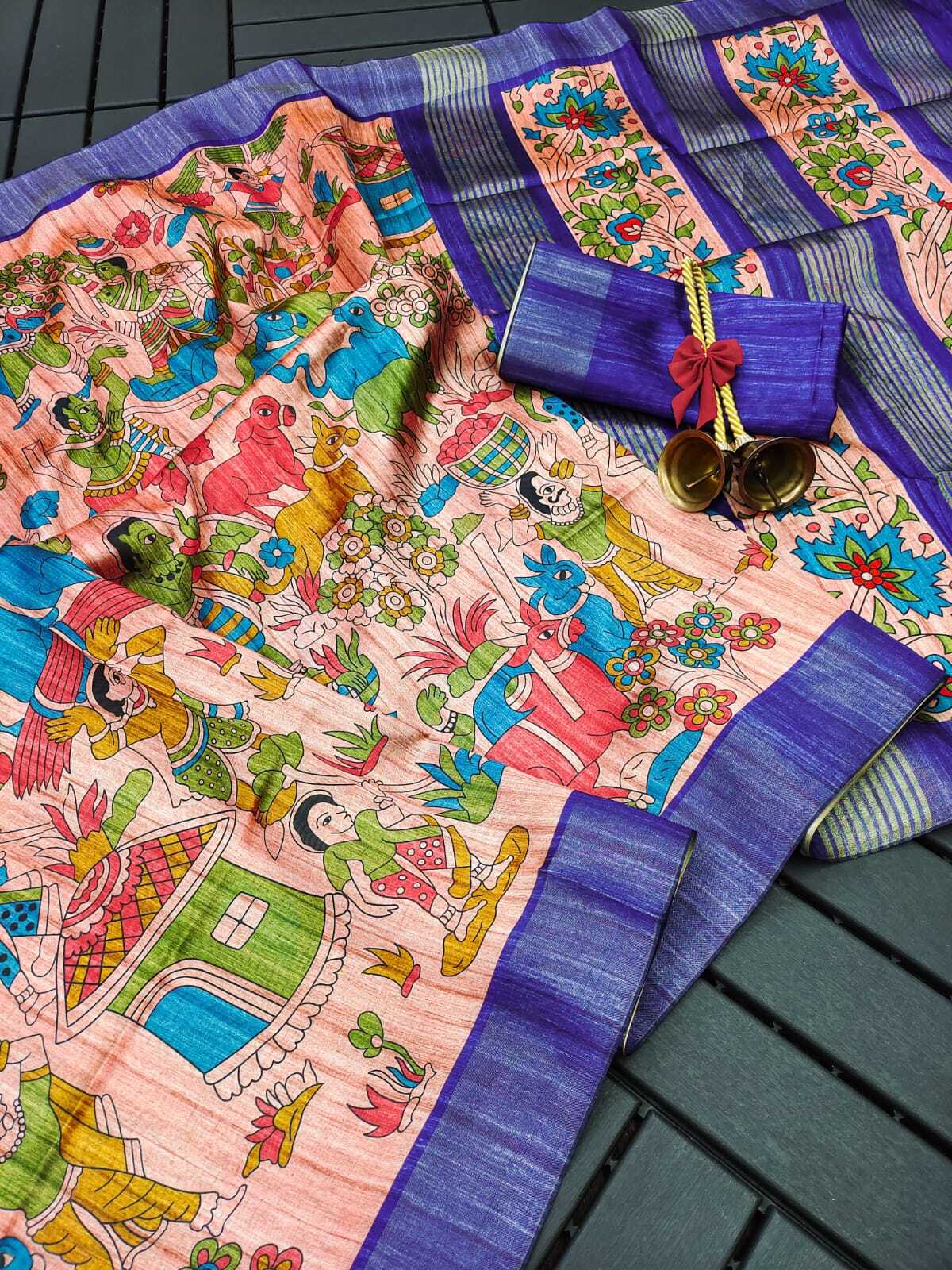 Kalmkari Tussar Silk