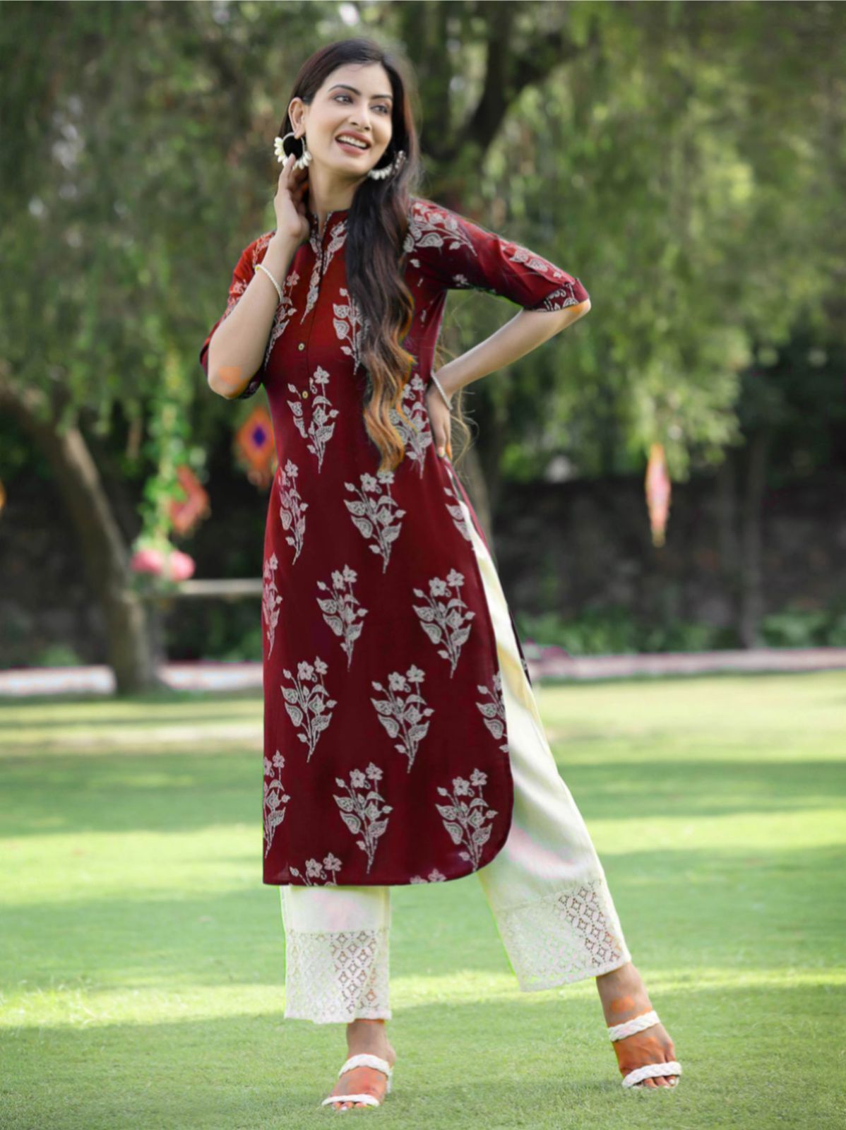 Reyon Suit Set - 14kg Heavy Rayon, 42" Top Length & 38" Pant Length , Trendy & Fashionable Casual Wear For Ladies