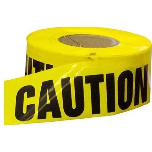 Caution Danger Tape - LDPE Material, 3 Inch Width | Yellow & Black For Warning Use
