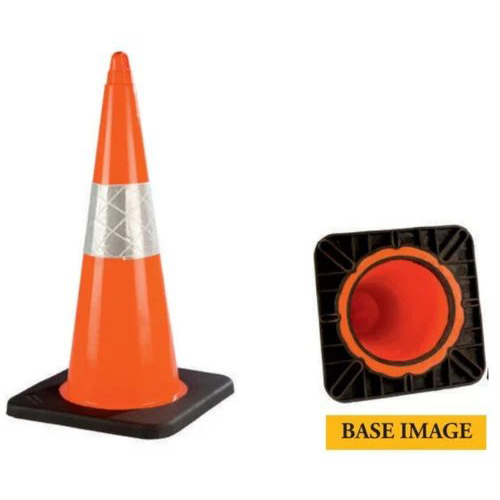 Traffic Plastic Cone - Plastic, 750mm | Orange, Suitable for Road Safety