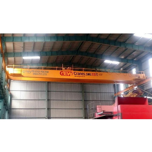 Double Beam EOT Crane - 0-7.5 Tonne Capacity, Industrial Use, Automatic Operation, Electric Power Supply, Yellow Finish