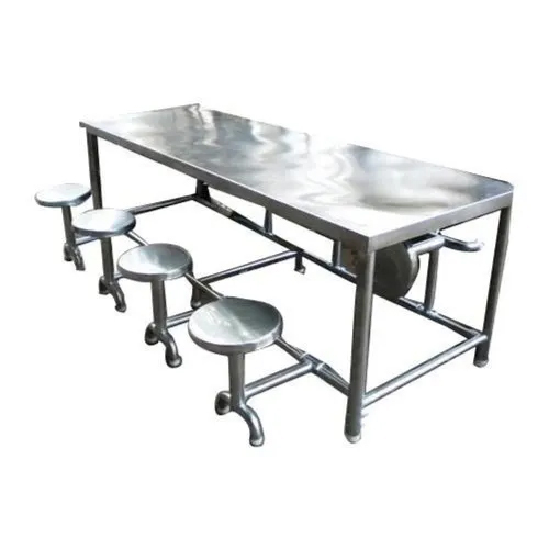 8 Seater Ss Canteen Dining Table - Feature: Durable