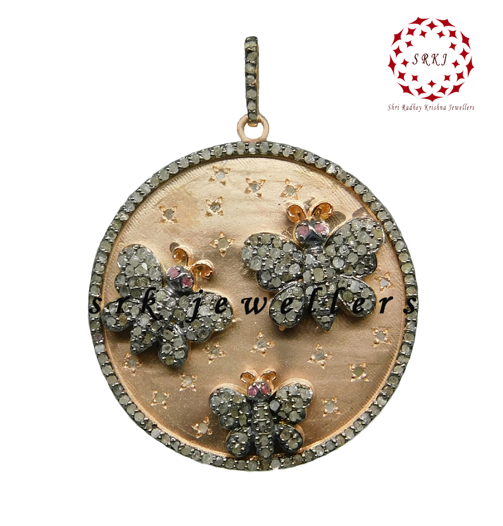 Finish Designer Round Disk Pendant Chandelier Earrings