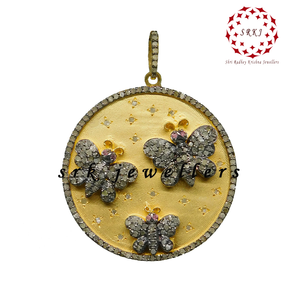 Finish Designer Round Disk Pendant Chandelier Earrings