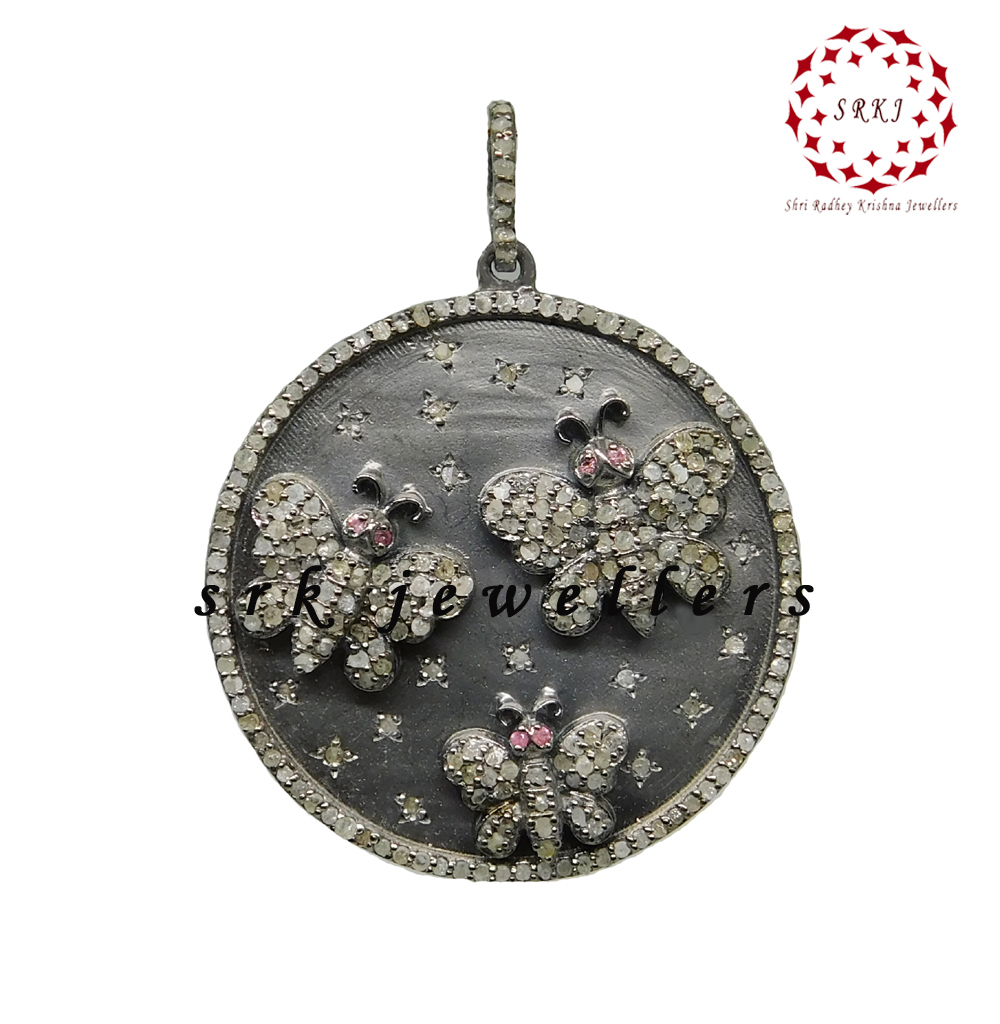 Finish Designer Round Disk Pendant Chandelier Earrings