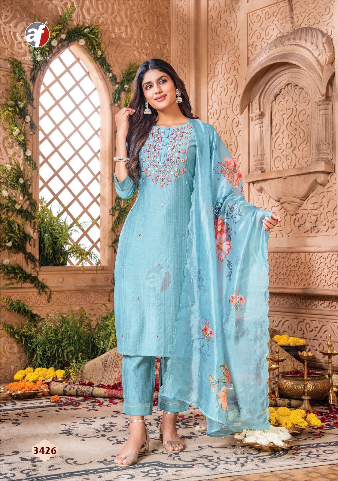 Designer Silk Kurtis With Handwork