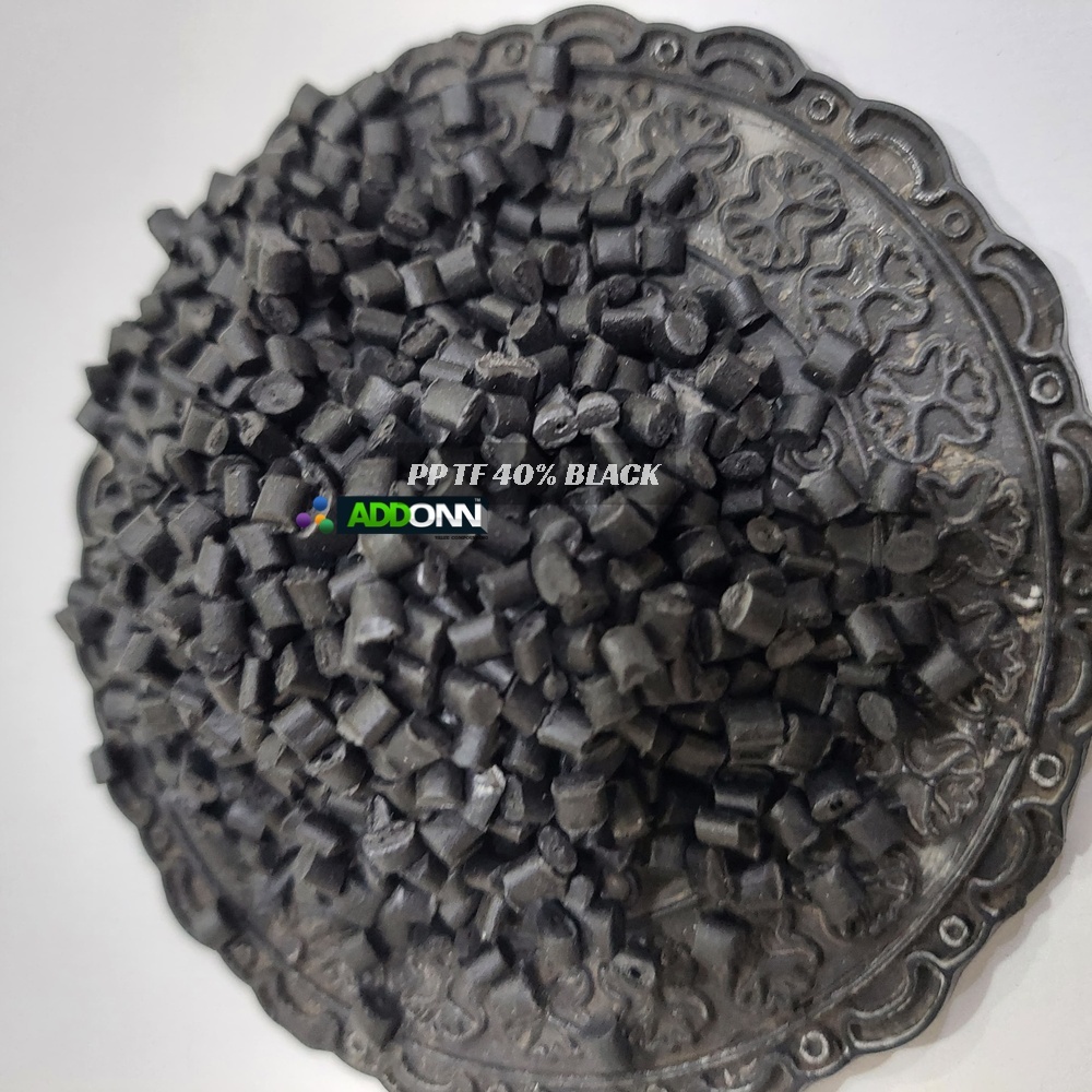 Pp Tf 40% Black Plastic Raw Materials - Talc Filled Polypropylene Pellets, High Quality, Injection Moulding Grade, Flame Retardant, Good Chemical Resistance