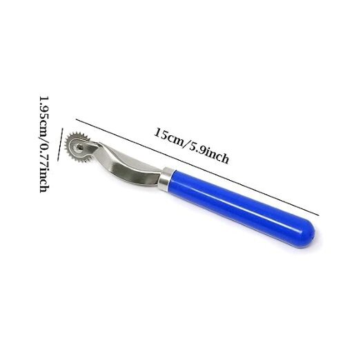 Portable Tracing Wheel - Stainless Steel, 12 Piece/pack, Multicolor | Wood Handle, Ideal For Sewing, Tailoring, Fashion Designing, And Alteration
