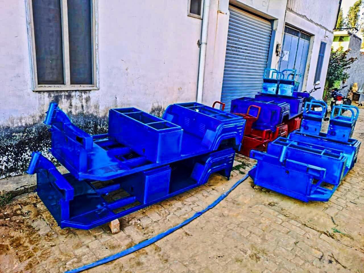 E Rickshaw Chassis Body With Paint - Material: Ms