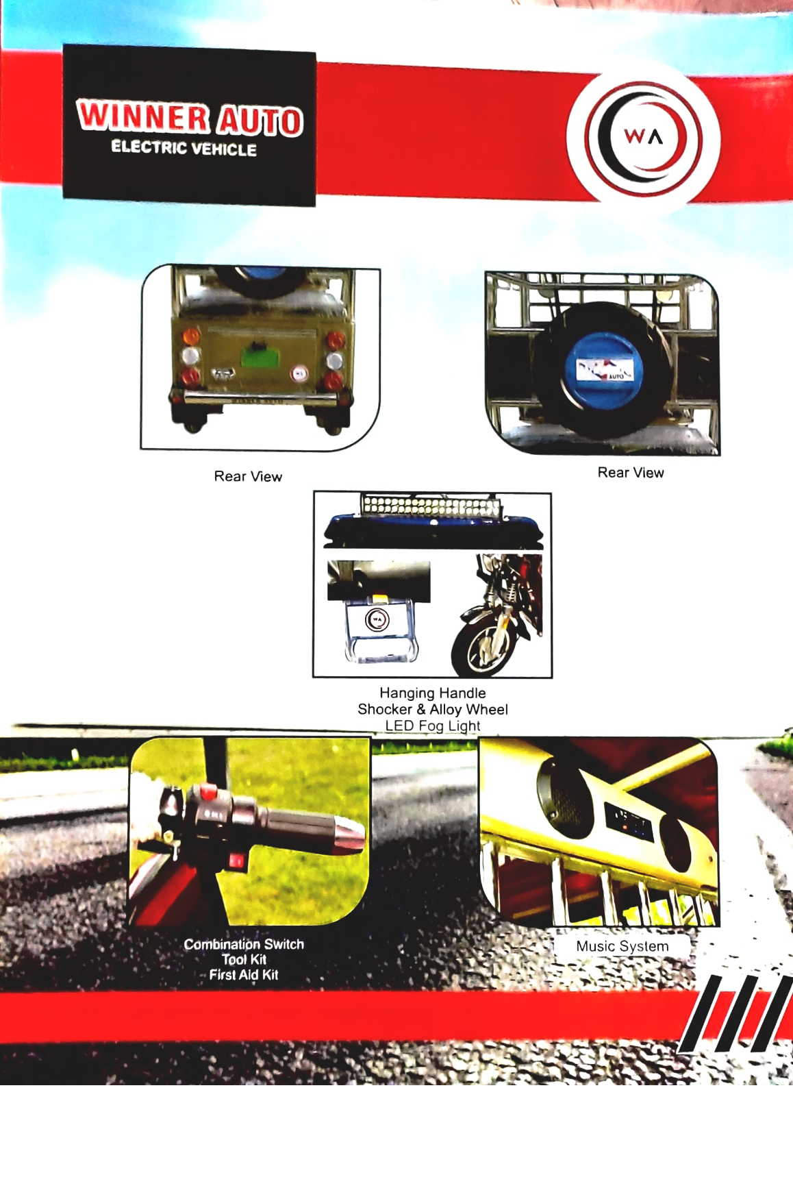 E Rickshaw Winner Auto - Material: Ms